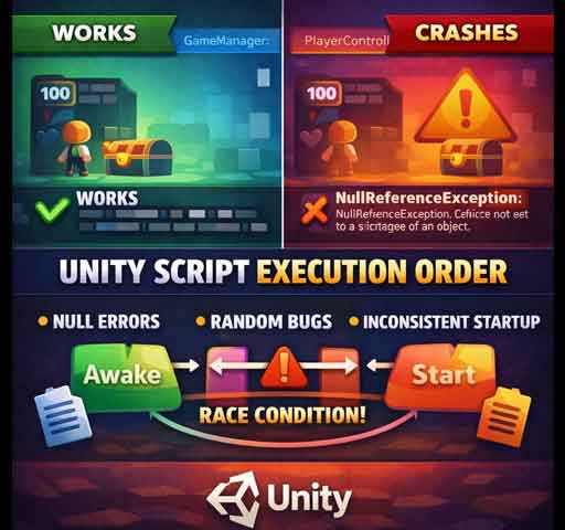 Unity Script Execution Order Bug: Race Conditions in Awake and Start